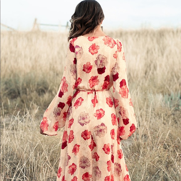 Joyfolie Ella Dress in Cream Rose, size Medium, New with Tags - Picture 5 of 12